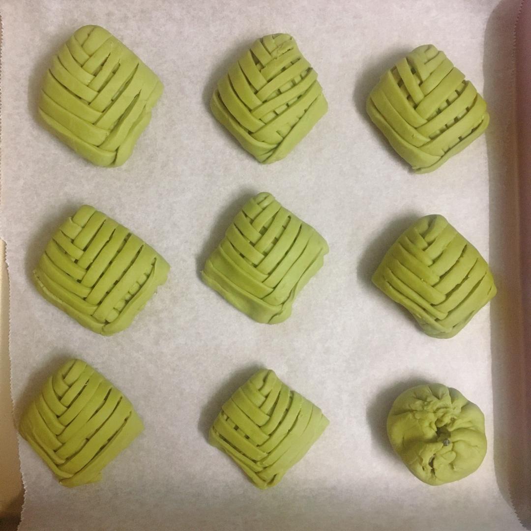 抹茶红豆包