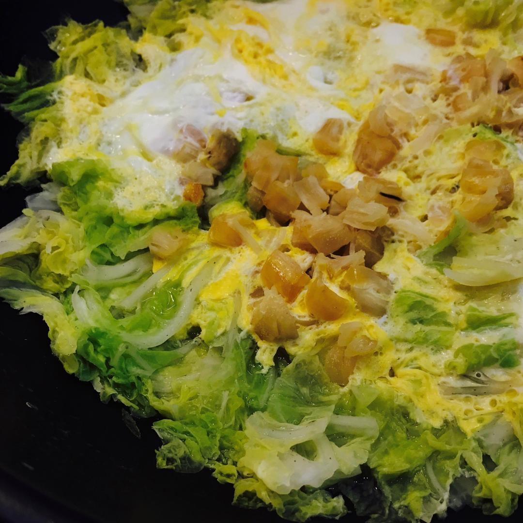 素赛螃蟹----干贝白菜滑蛋