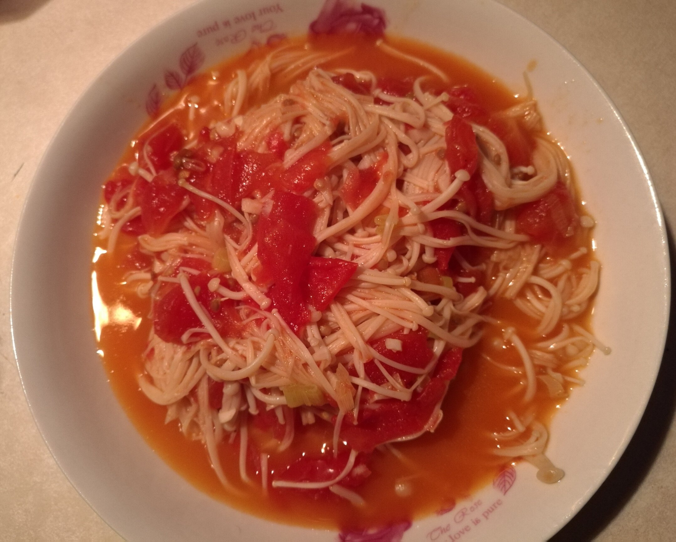 番茄烩金针菇