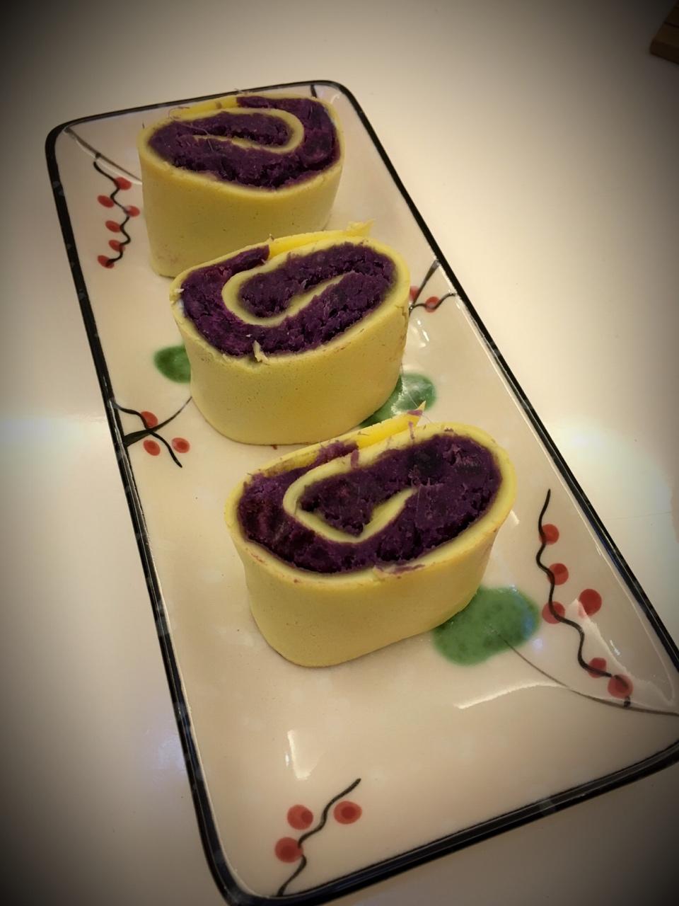 紫薯鸡蛋卷