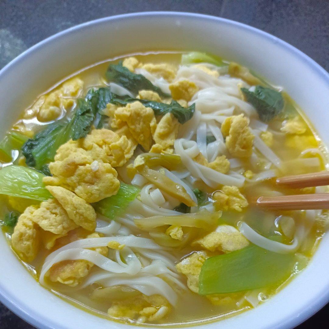 青菜鸡蛋汤面