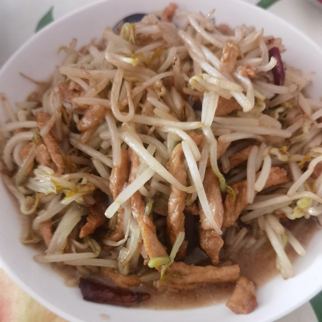 豆芽炒肉-拒绝出水