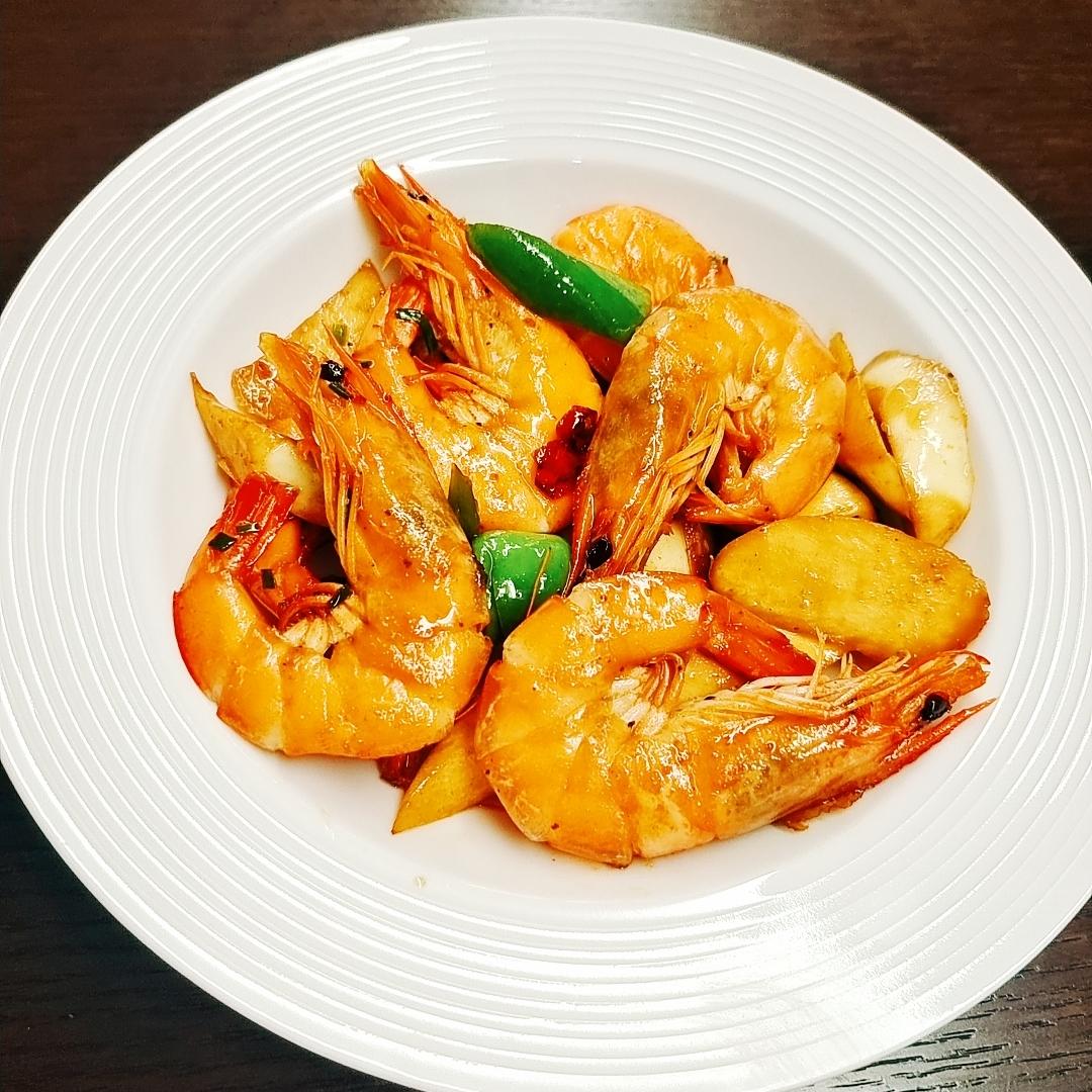 茭白蒜蓉吮指虾