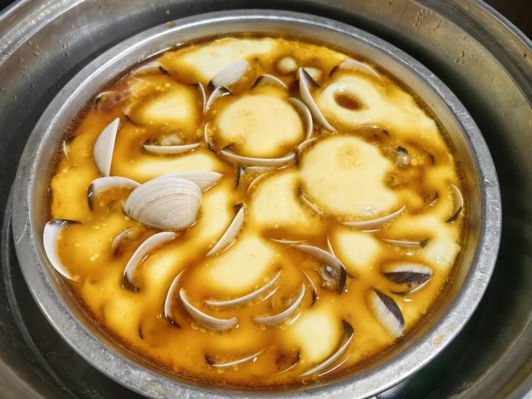 家常白贝蒸蛋