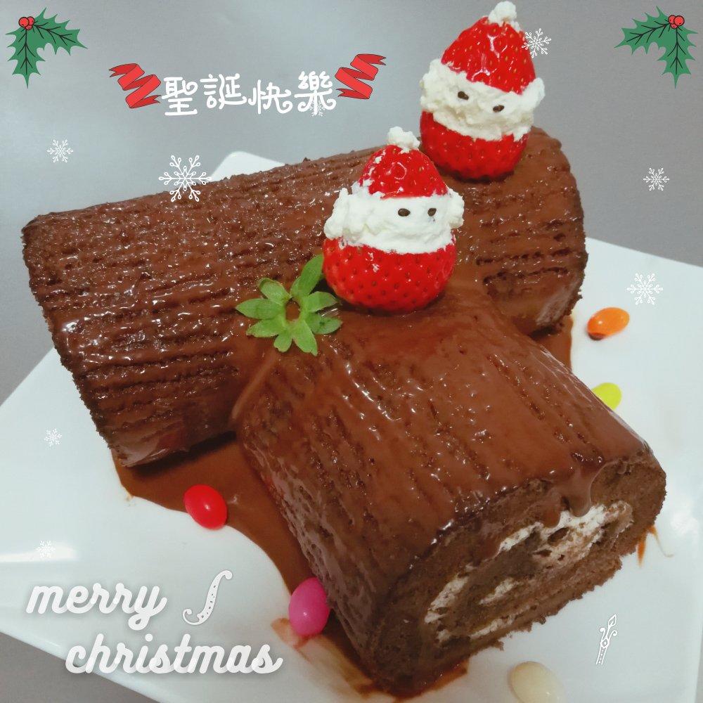圣诞树桩蛋糕