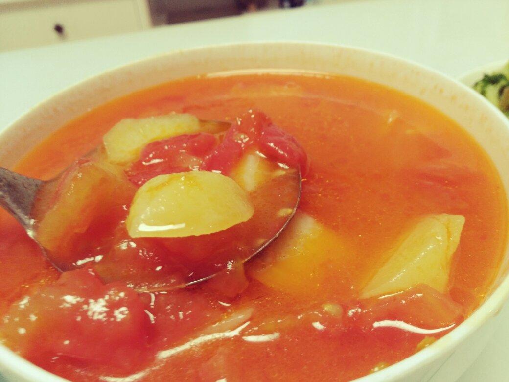 沫鹿不羁做的超级浓超好喝的番茄土豆汤