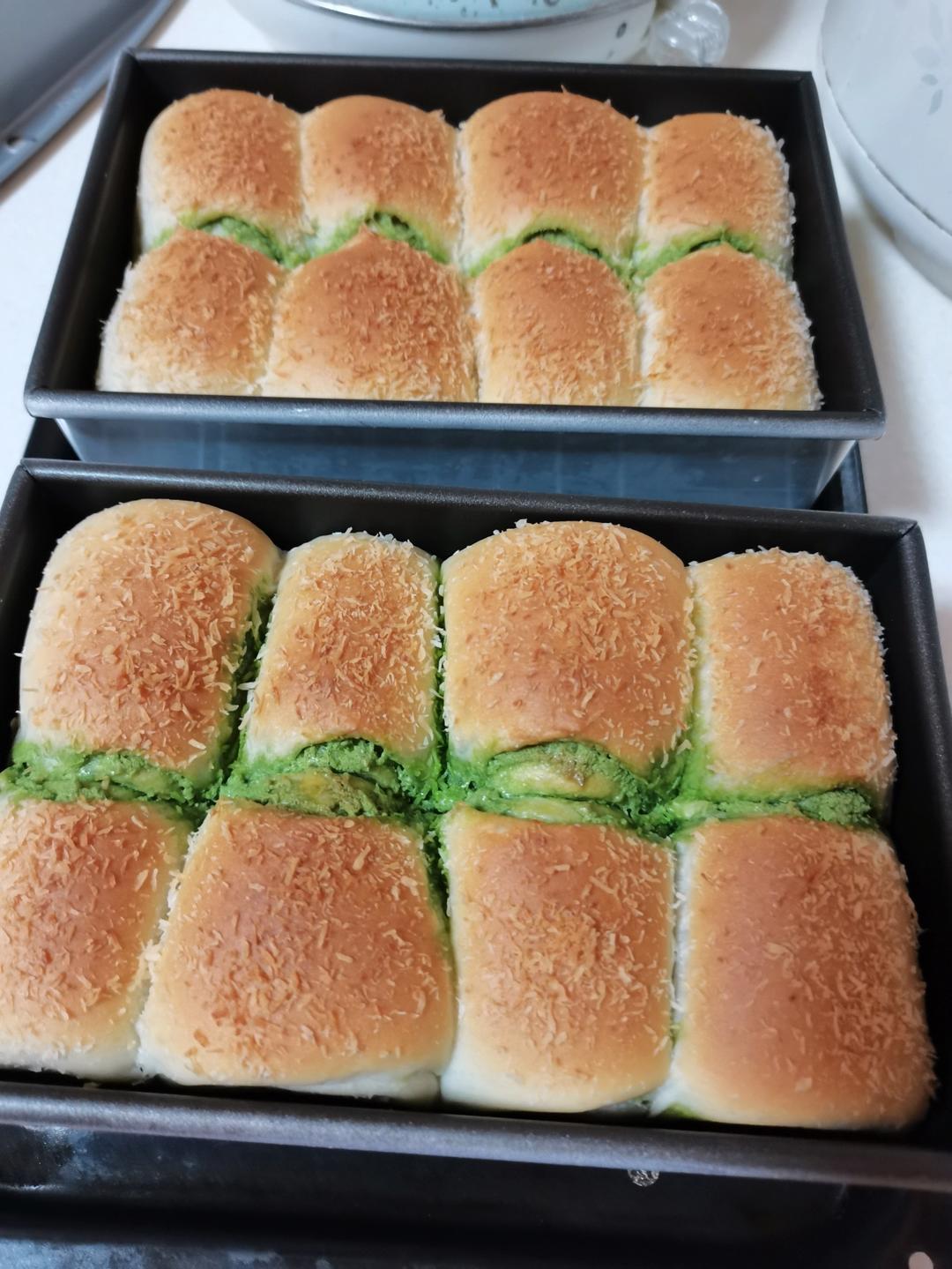 抹茶奶酥小金砖（70%中种吐司）
