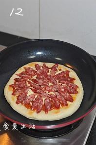 平底锅脆底香肠披萨的做法 步骤12