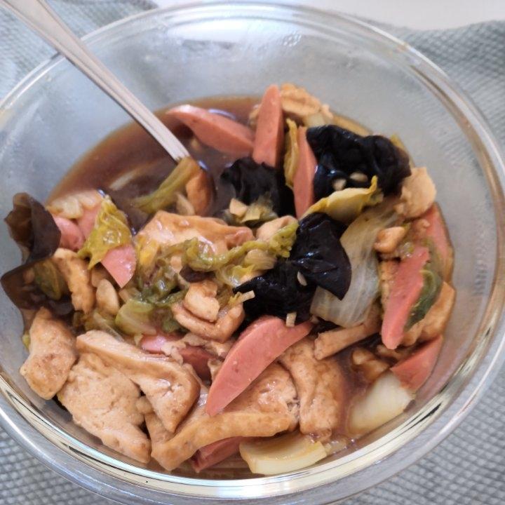 ✨无敌下饭❗️好吃到哭的白菜火腿豆腐煲