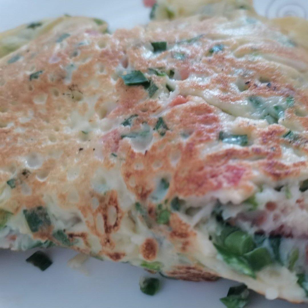 香肠鸡蛋韭菜煎饼