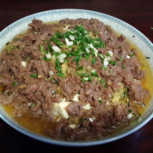 肉末蒸豆腐