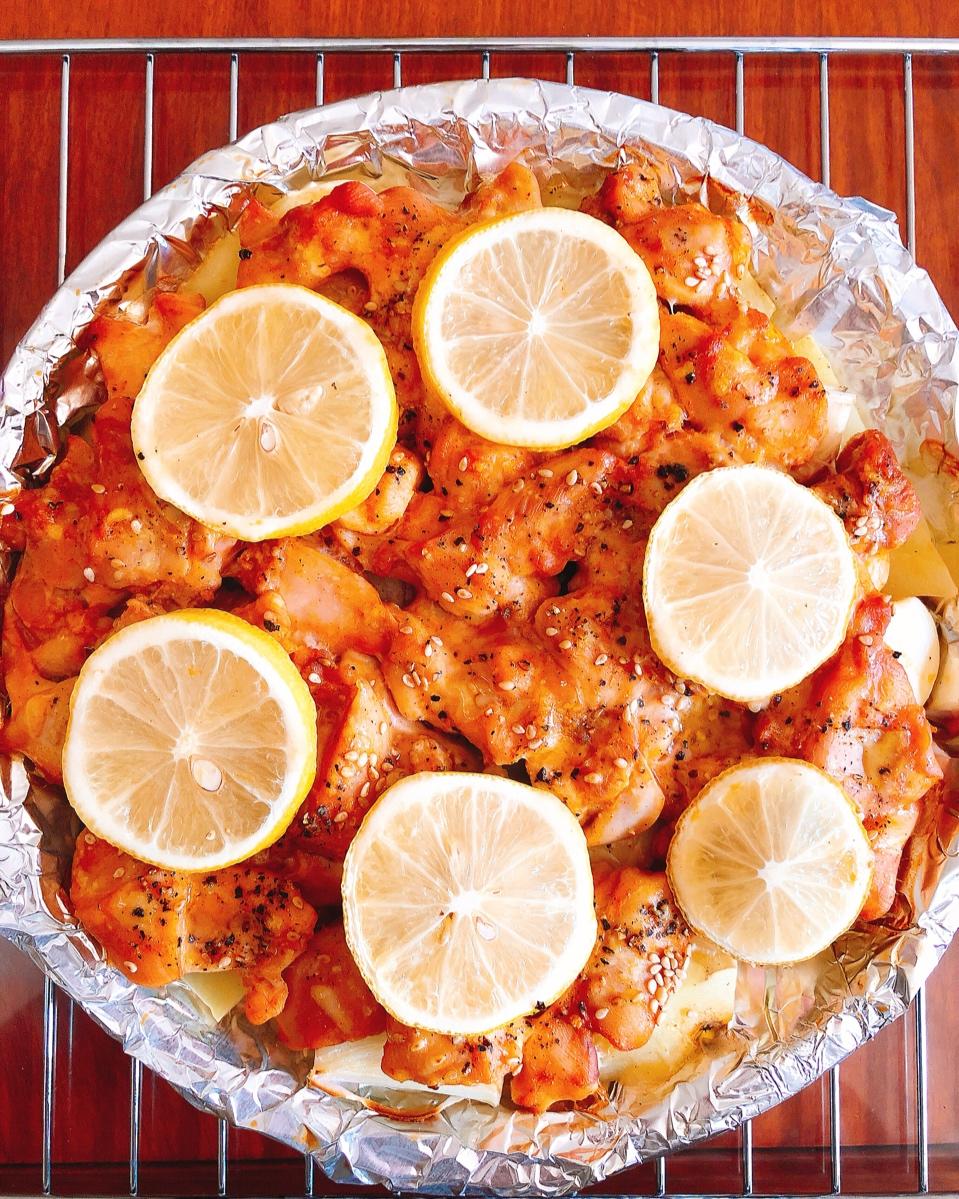 新奥尔良烤鸡腿土豆