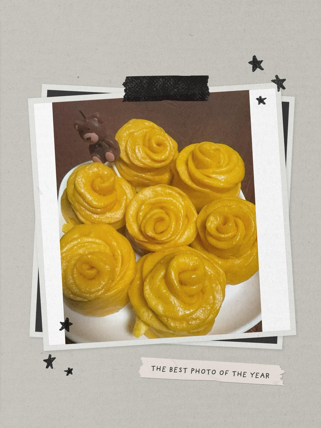 南瓜玫瑰花馒头