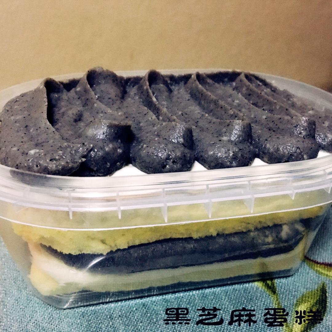 黑芝麻盒子蛋糕