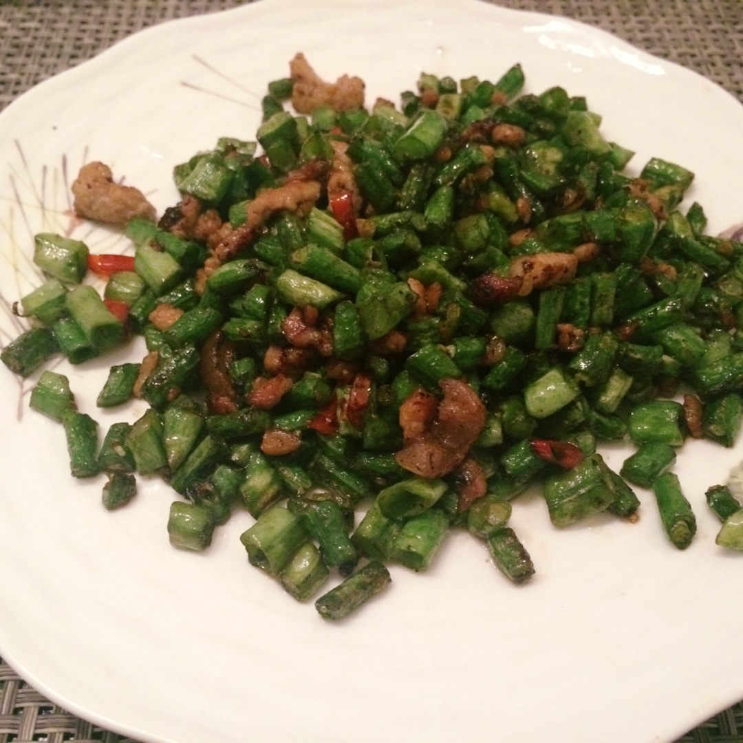 肉沫豆角下饭菜