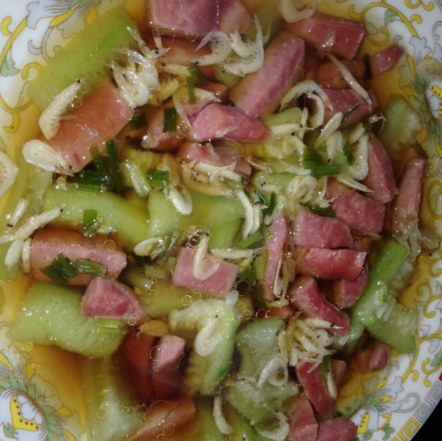 【丝瓜蒸香肠】鲜嫩美味傻瓜菜