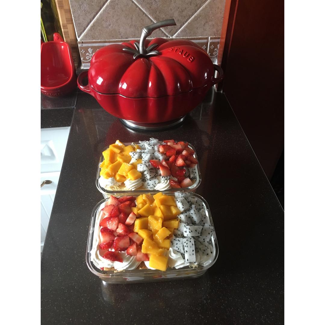 简单快手的便当饭盒水果盒子蛋糕