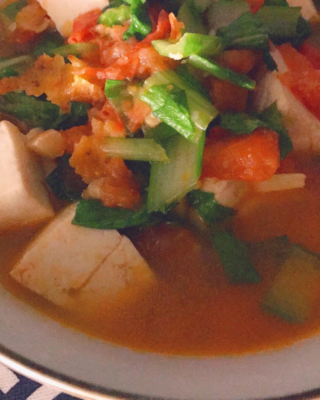 小白菜炖豆腐