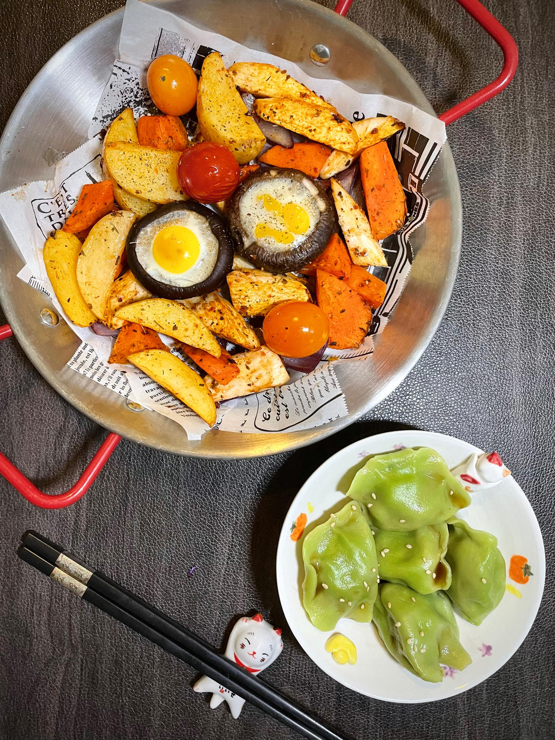 蘑菇/香菇酿鹌鹑蛋（蒸、烤皆可）