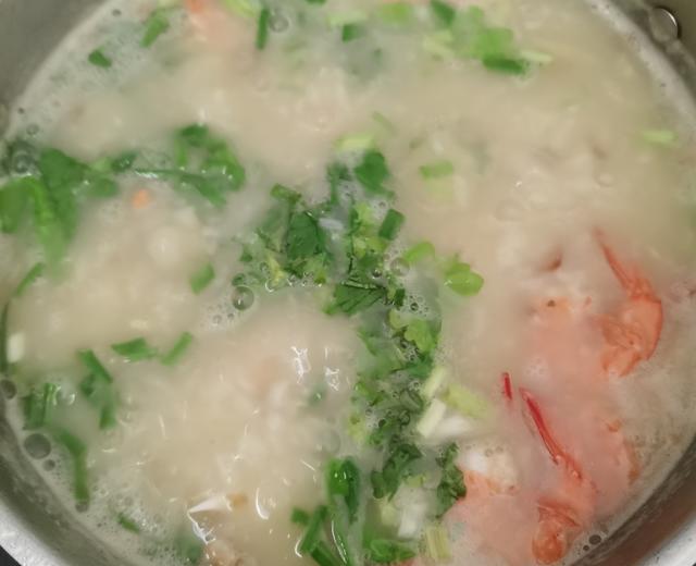 虾蟹排骨粥的做法