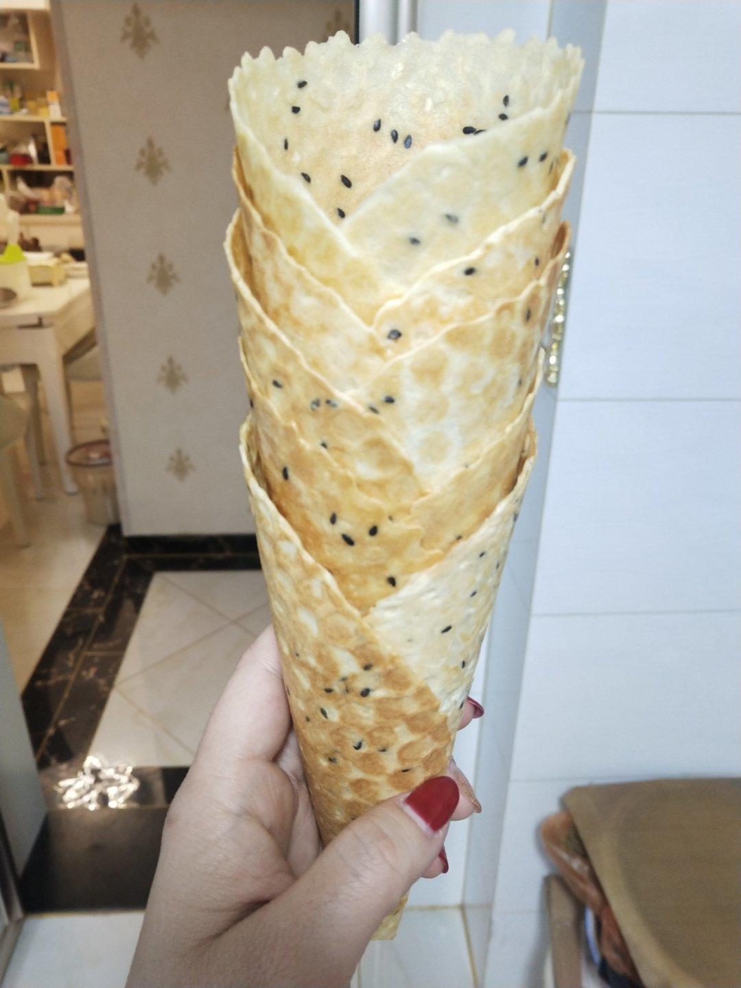 鸡蛋卷 脆皮蛋筒 冰淇淋绝配脆脆脆 无黄油不打发材料简单