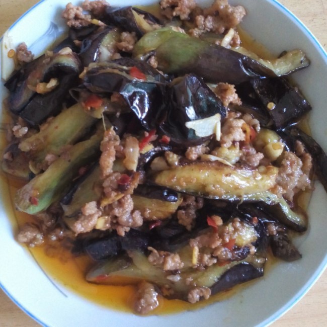 酱爆肉末茄子