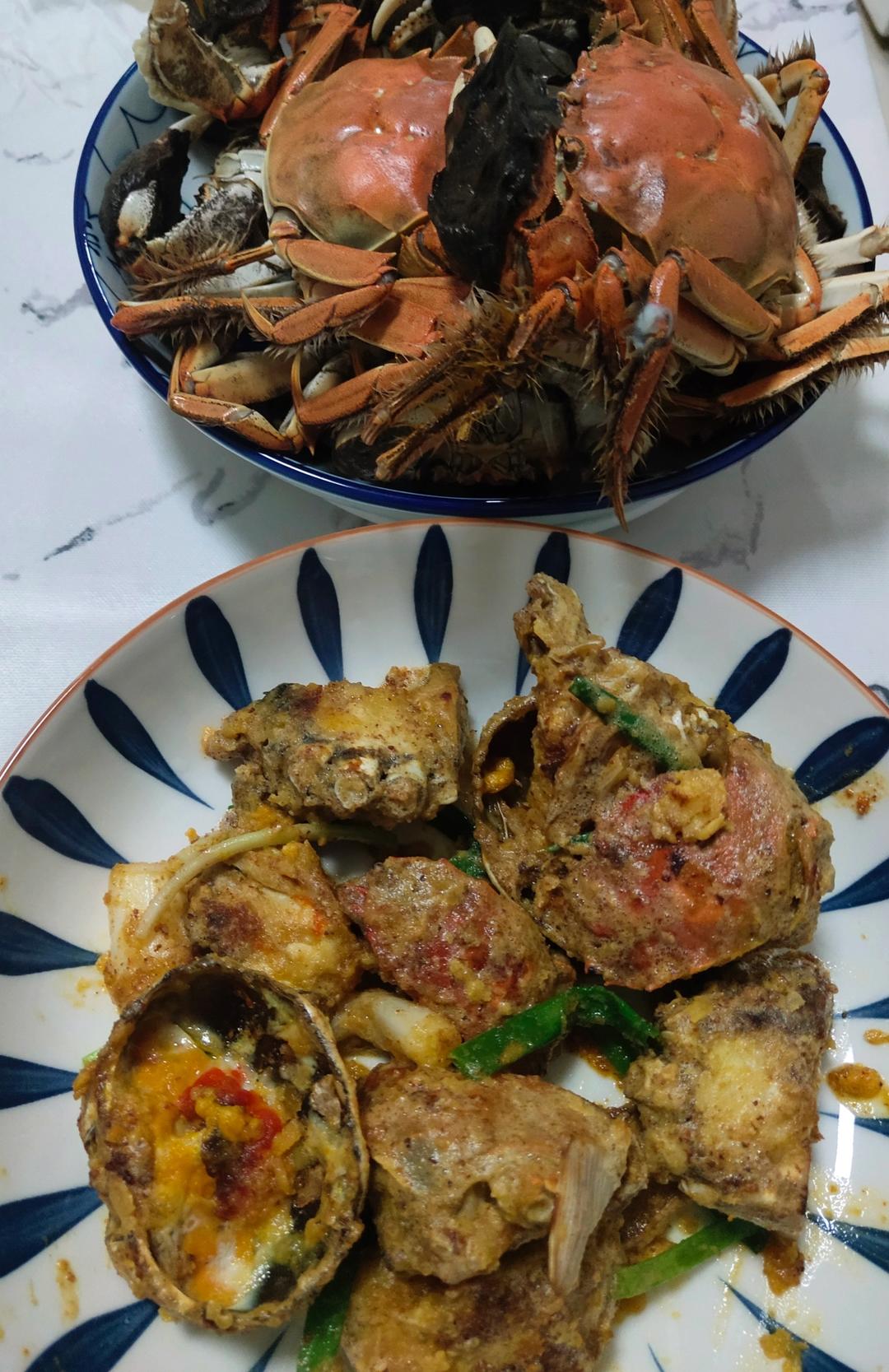 非油炸版金沙螃蟹
