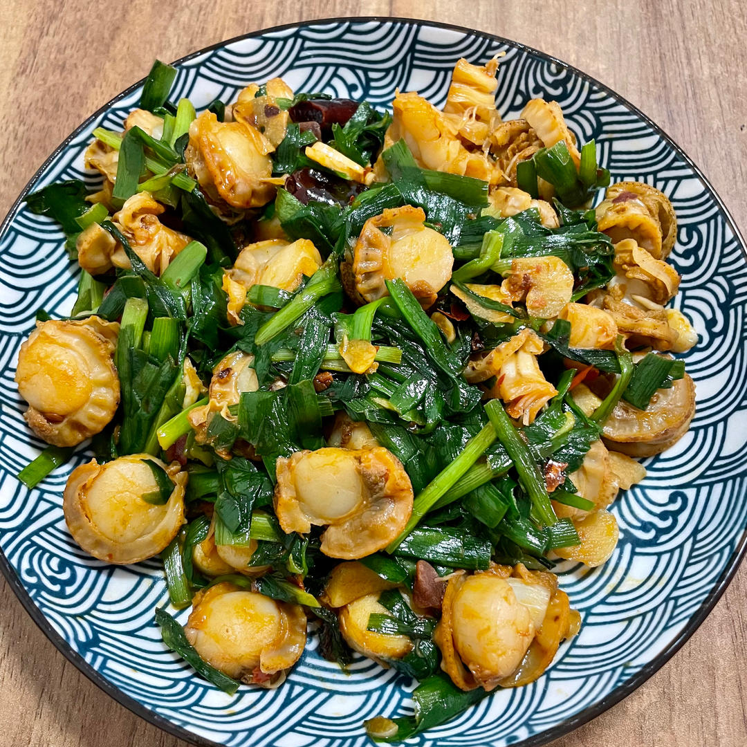 韭菜炒扇贝肉