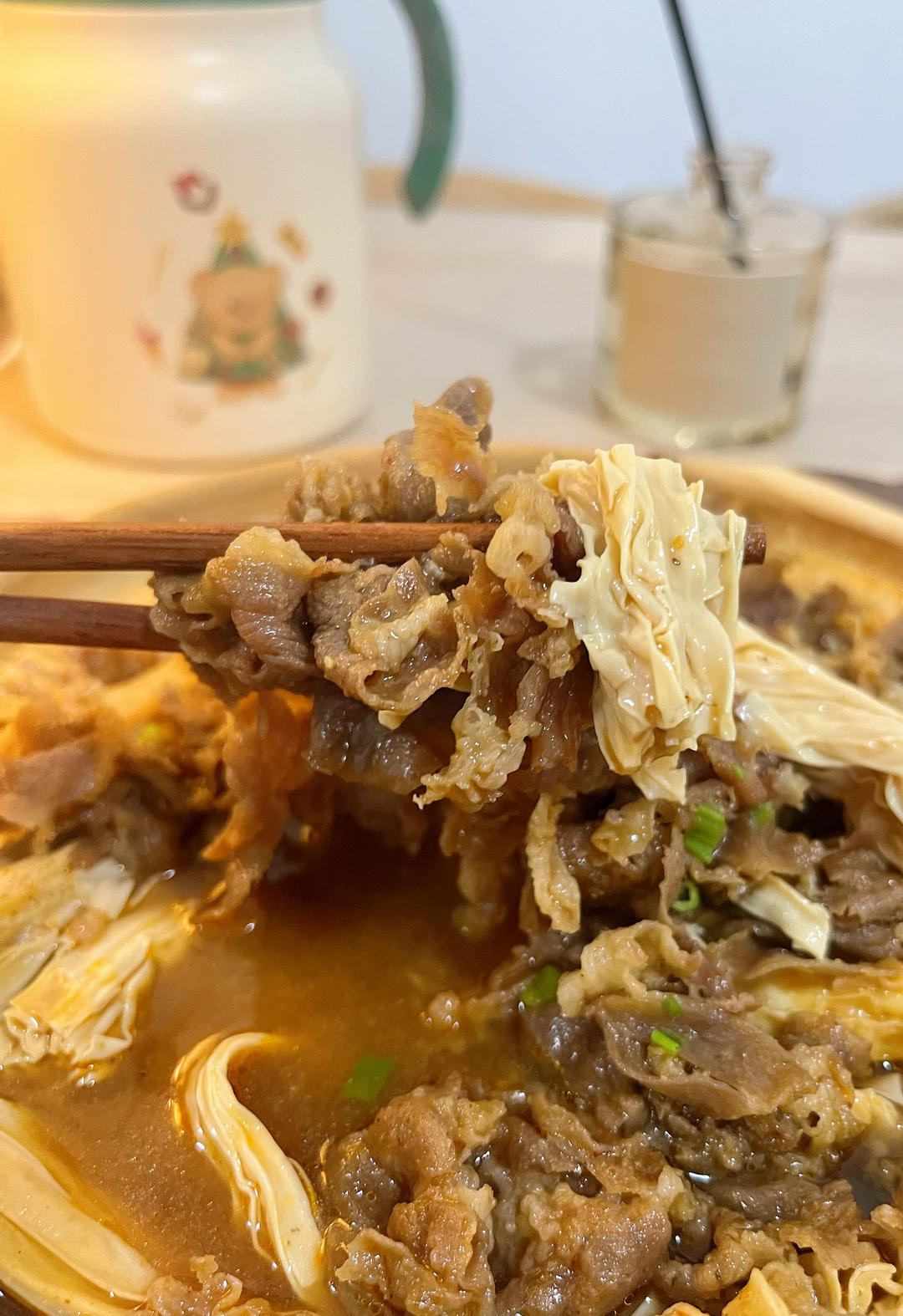 沙茶腐竹牛肉煲