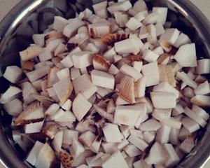 杏鲍菇鲜肉荠菜抹茶水饺——记录今日鲜采的自种杏鲍菇的做法 步骤3