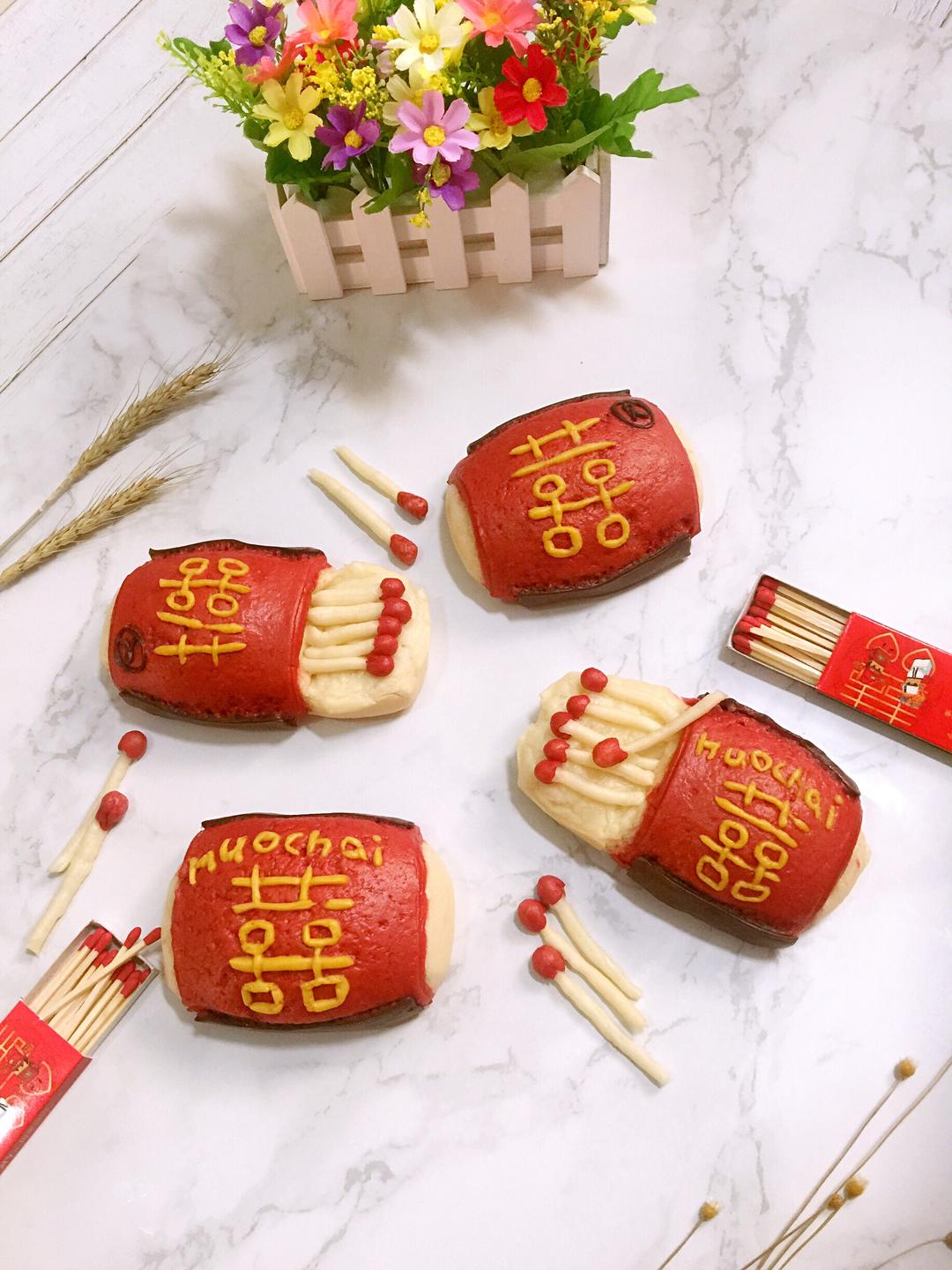 妍妍花样馒头双喜火柴