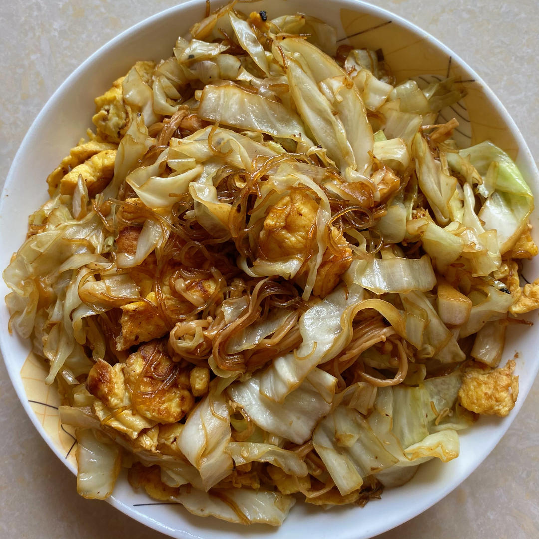 超下饭包菜炒粉丝