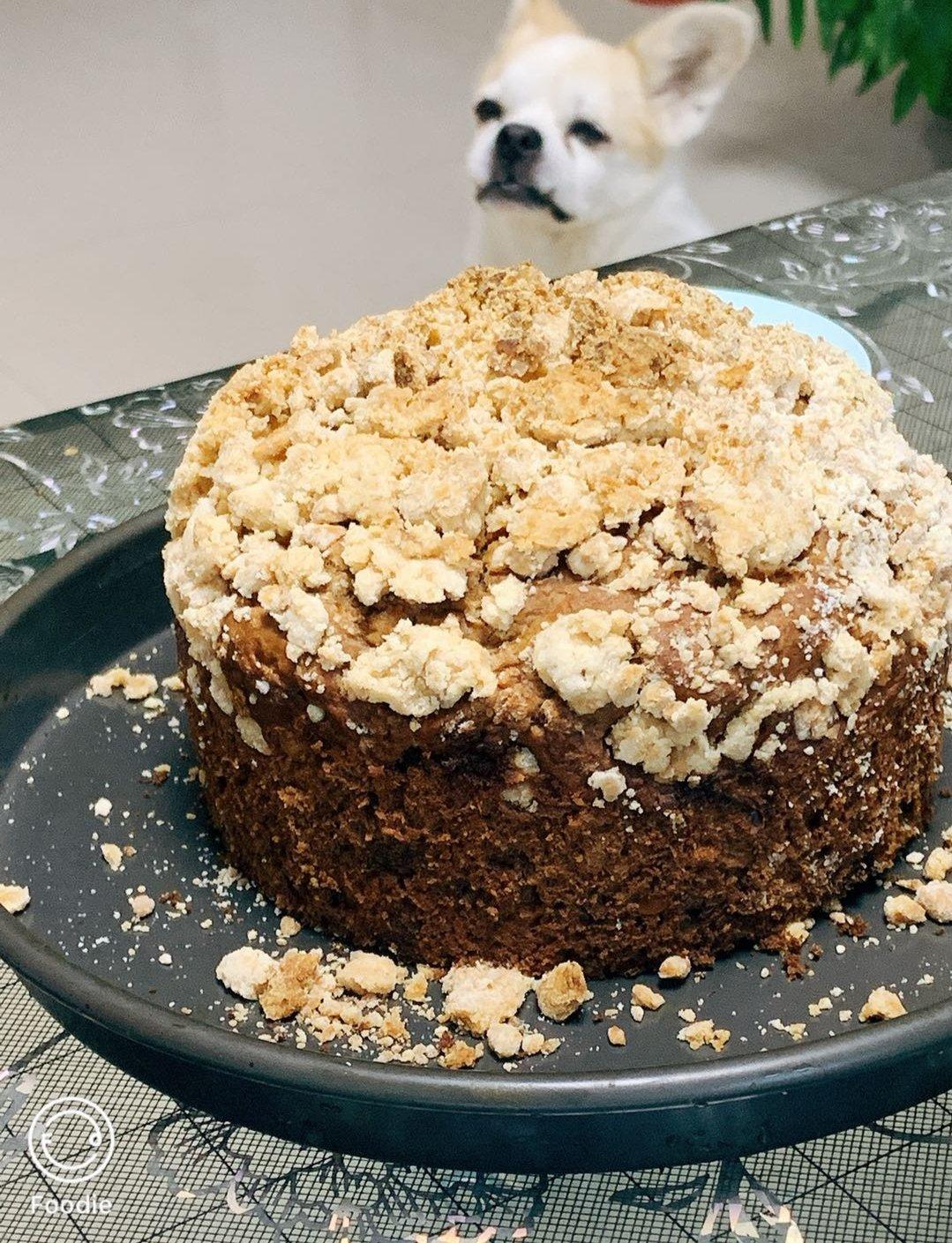 摩卡花生酥全麦快手面包丨健康·烘焙