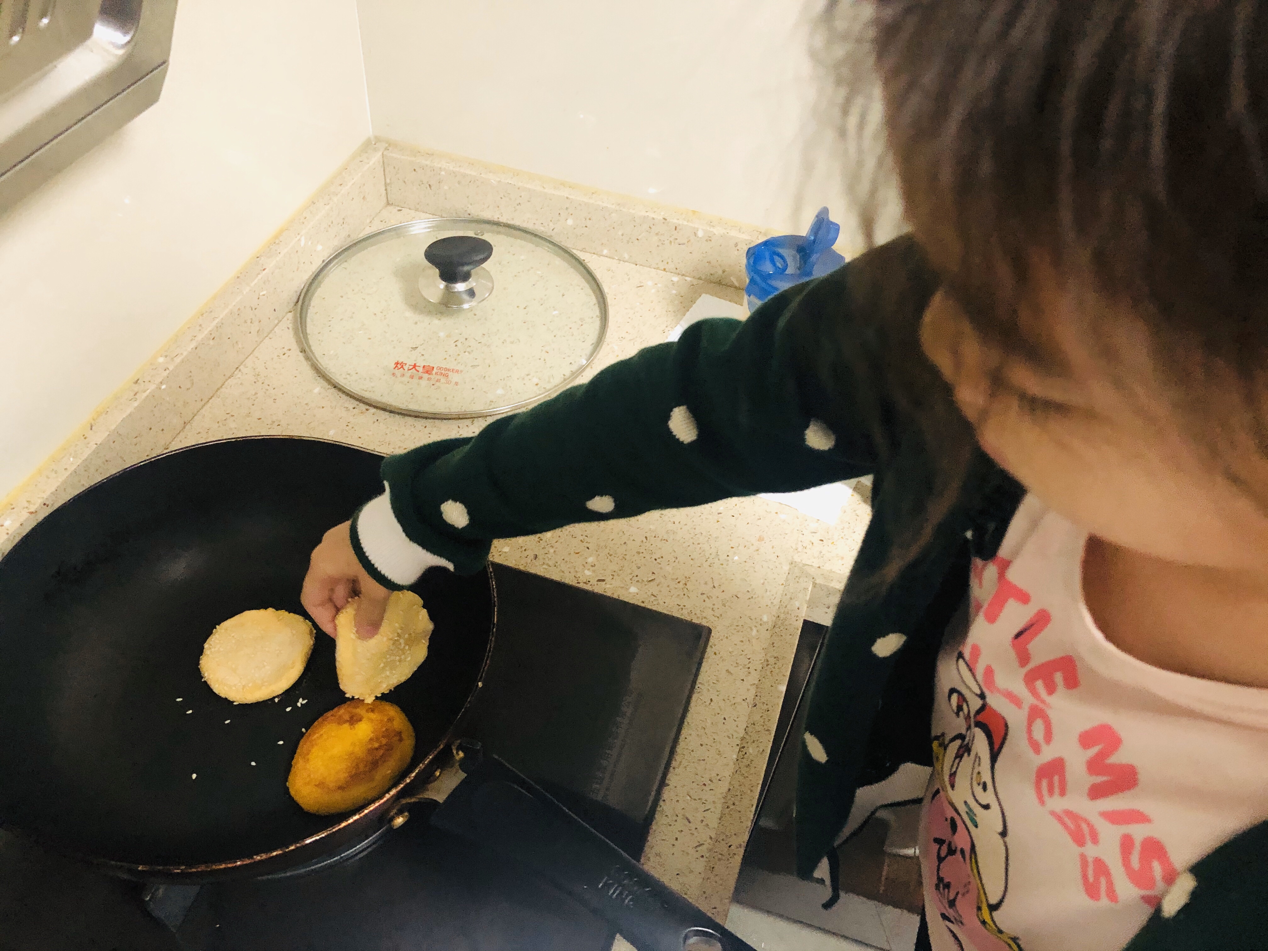 孩子都能做的无糖健康地瓜饼的做法 步骤5
