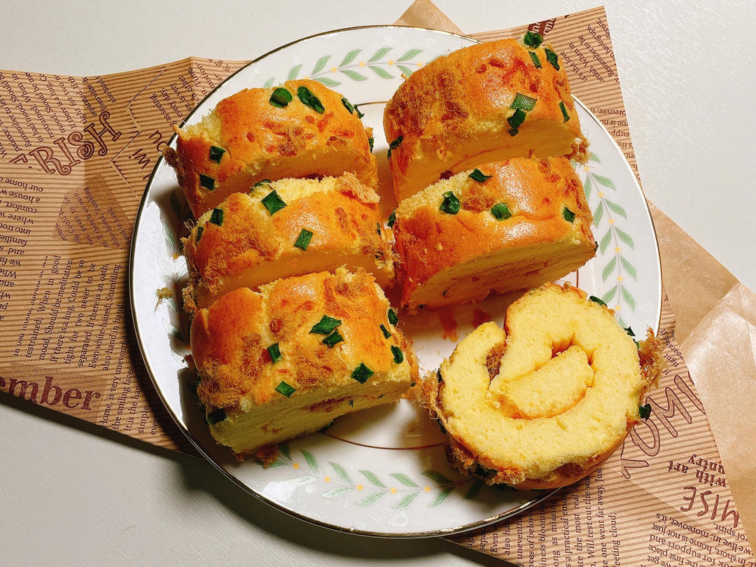 香葱肉松蛋糕卷-绵软细腻/可盐可甜