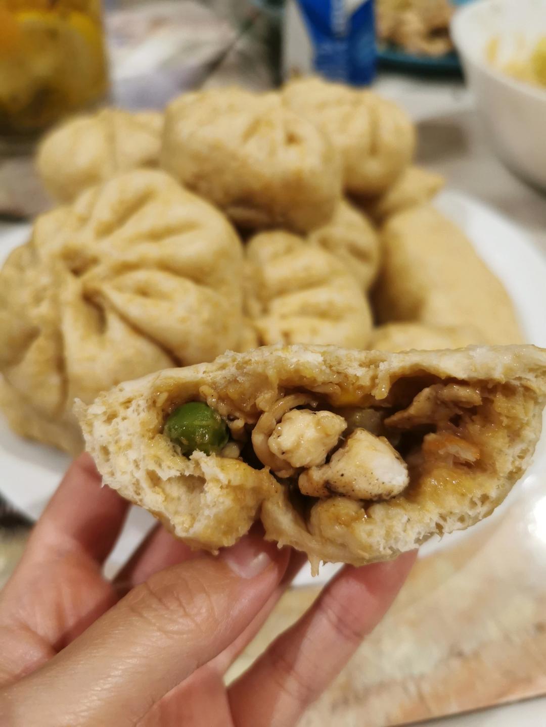 适合减肥吃的全麦鸡肉包子！低脂低卡