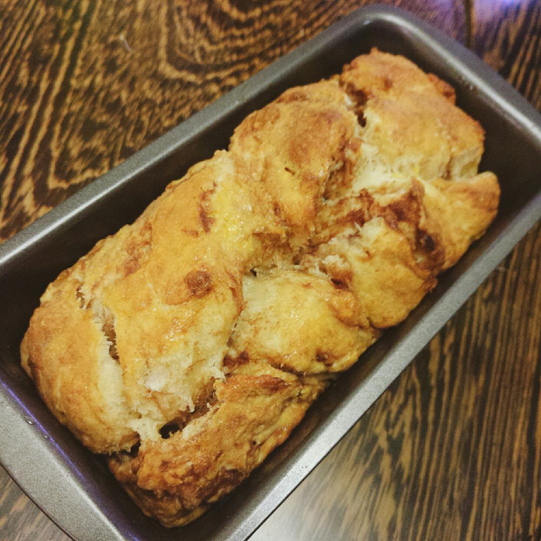 入门级不用揉出膜的手撕紫薯面包无黄油版