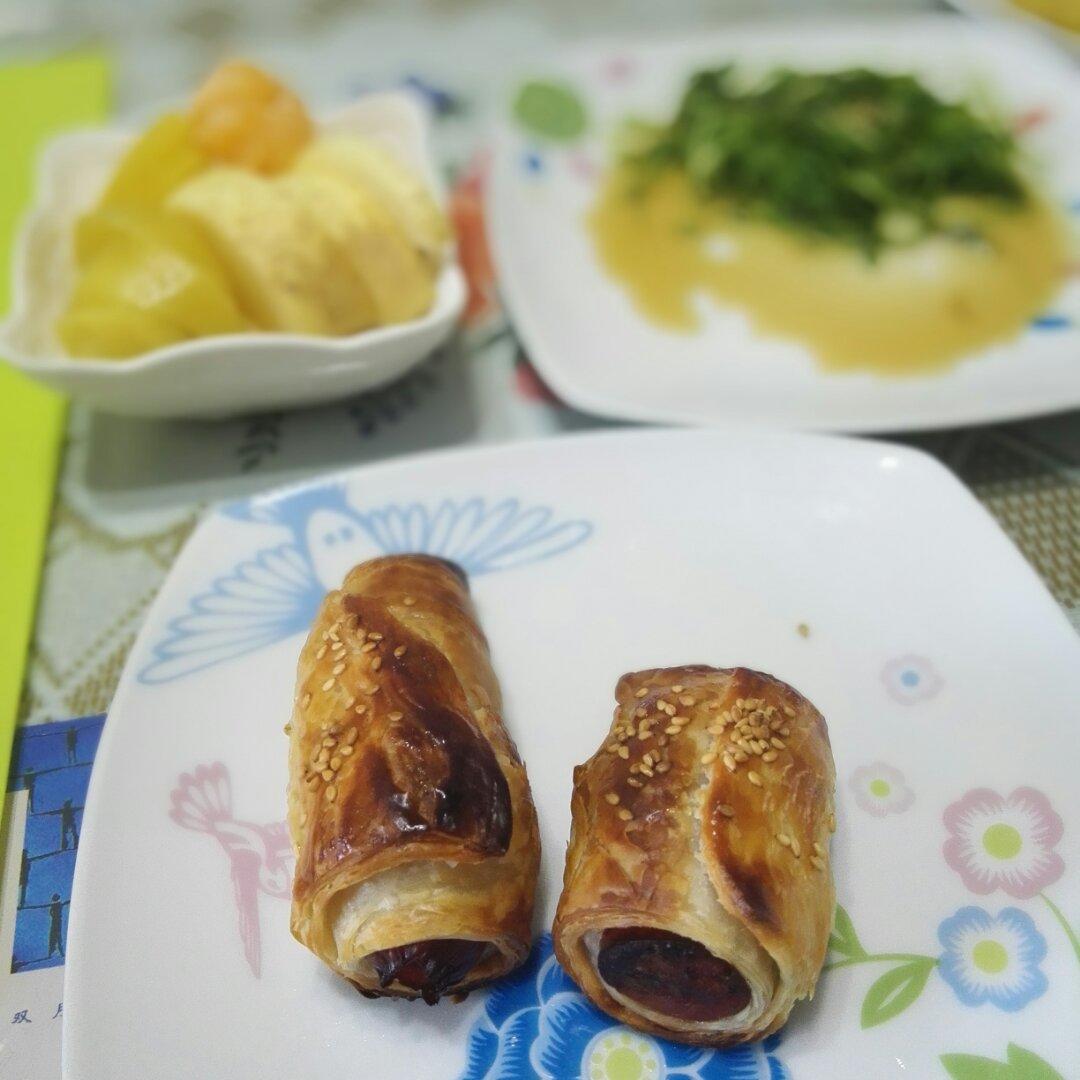 快手早餐——飞饼香肠小卷