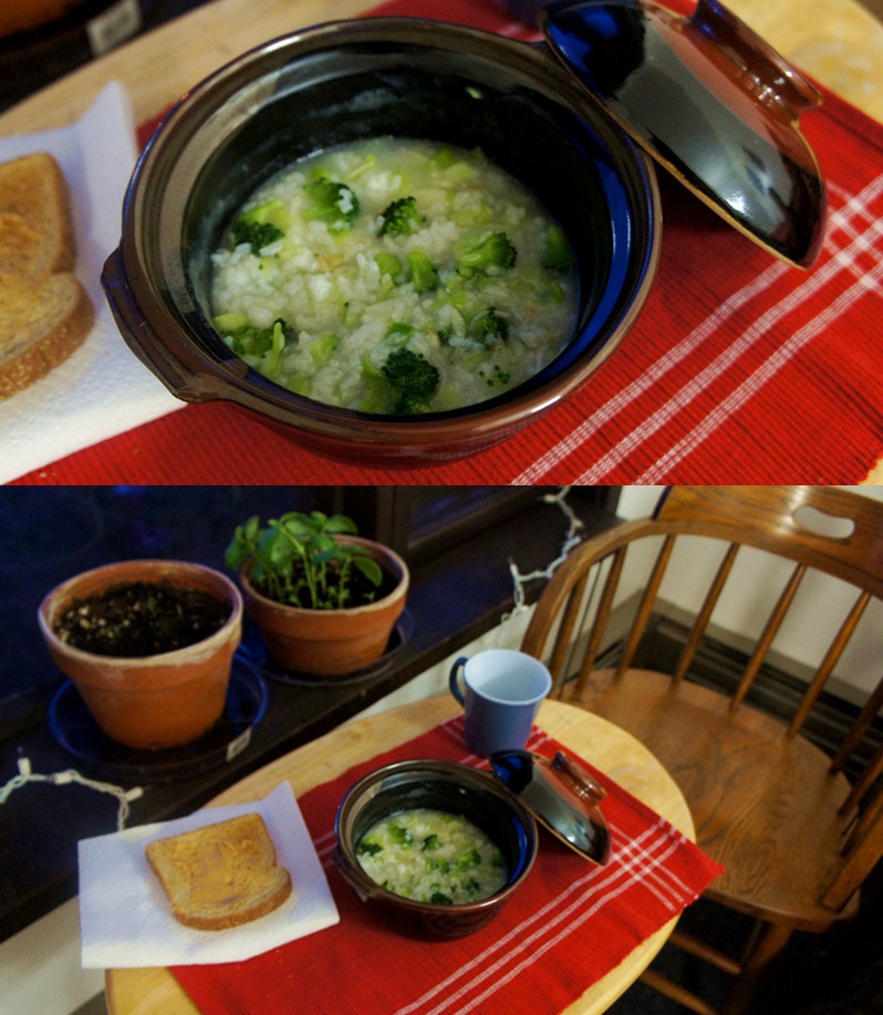 砂锅青菜粥