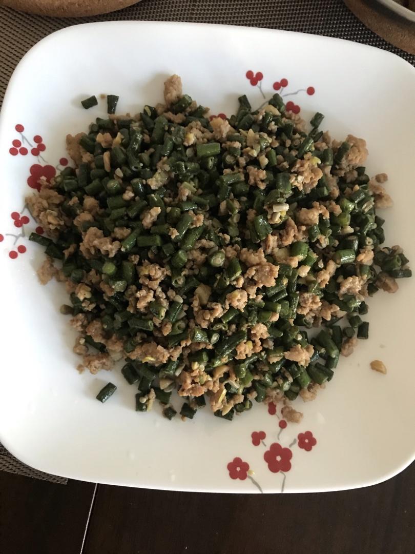 肉沫豆角下饭菜