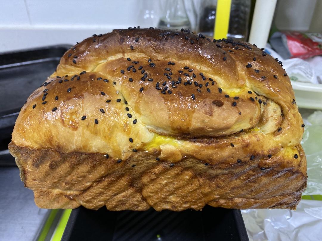 香葱肉松手撕吐司