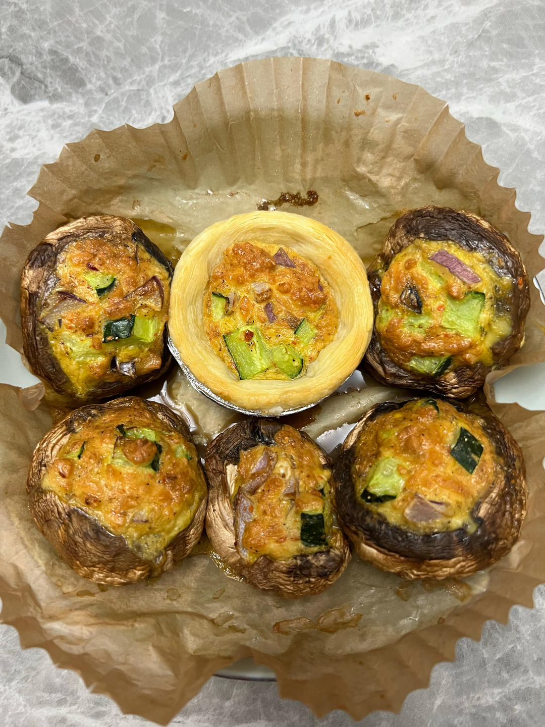 空气炸锅芝士口蘑-咸口