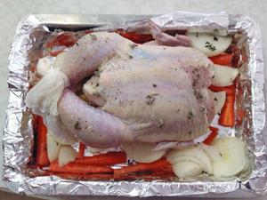 百里香烤全鸡 Fresh Thyme Roasted Whole Chicken的做法 步骤7