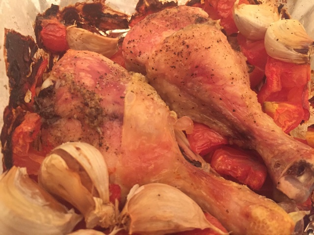 香蒜蕃茄烤鸡腿