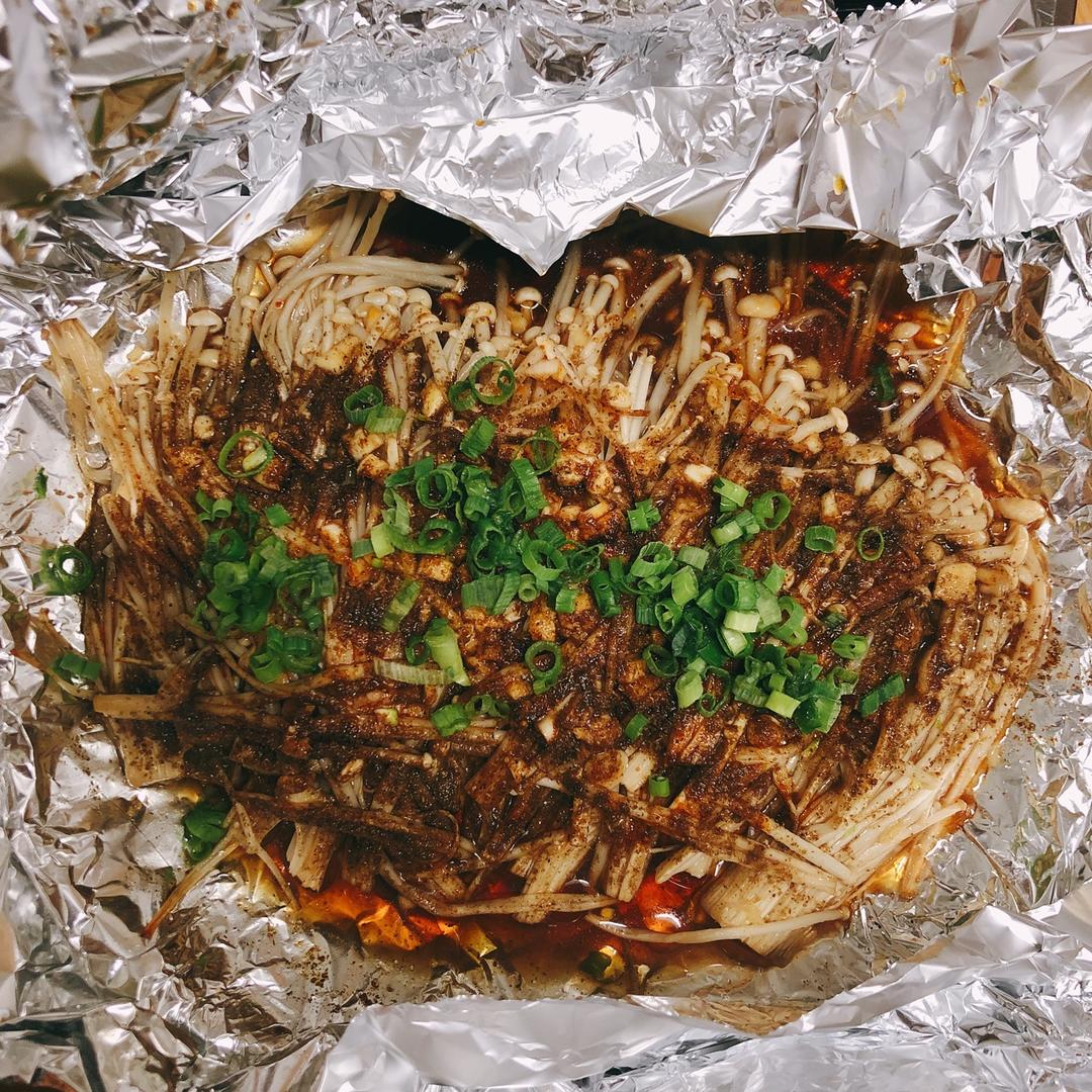 蒜蓉孜然烤金针菇