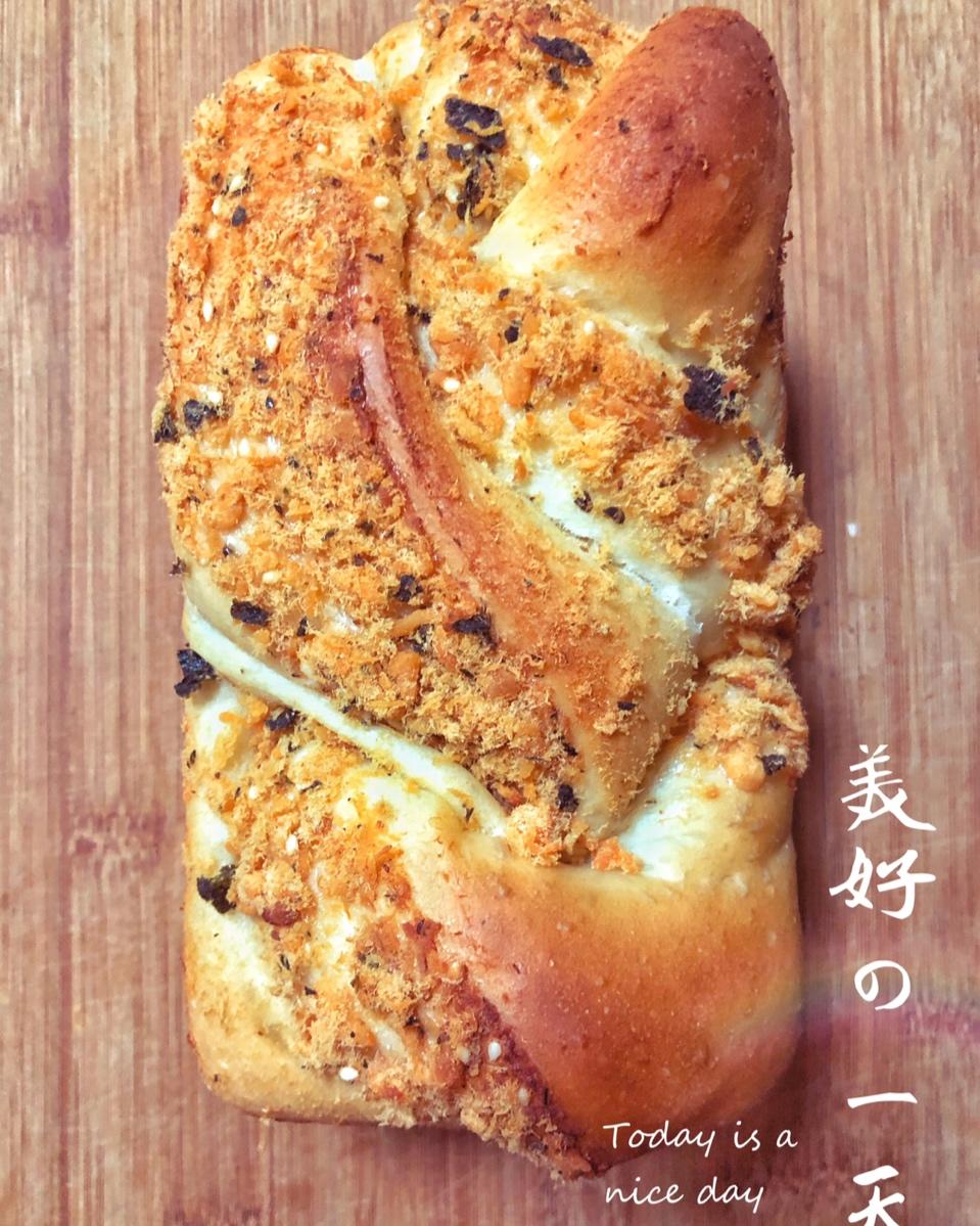 香葱肉松手撕吐司