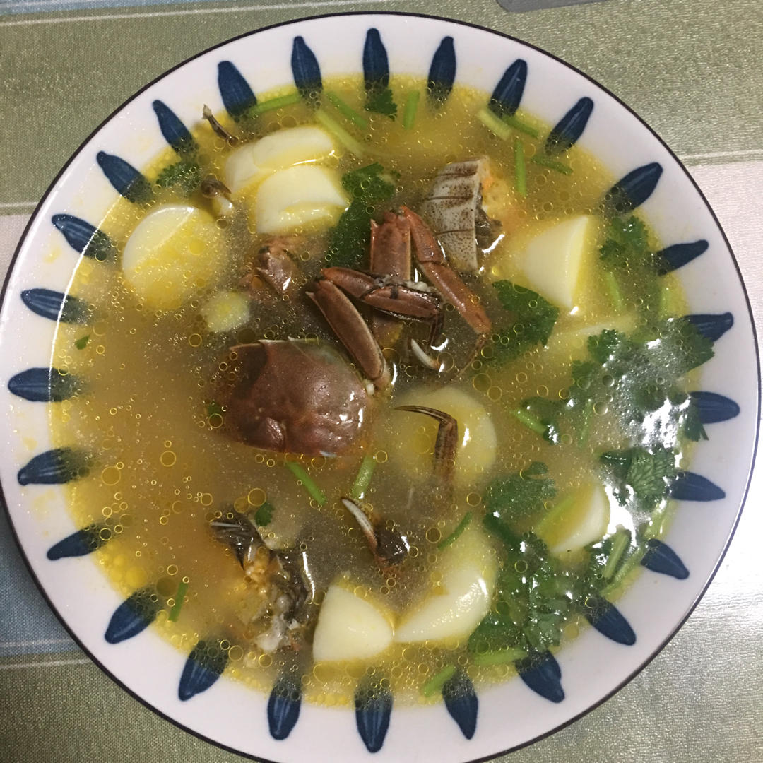 梭子蟹豆腐土豆煲