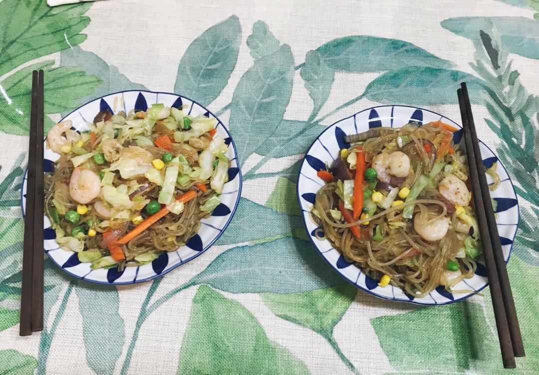 圆白菜粉丝虾