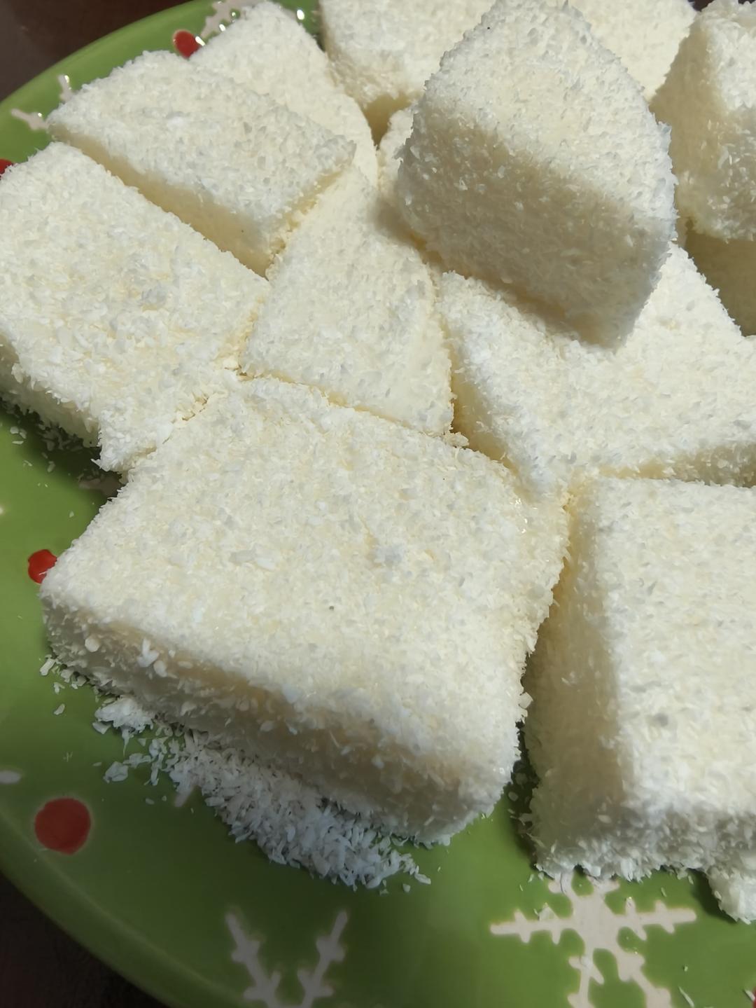 椰蓉牛奶小方（不用淡奶油，炼奶）