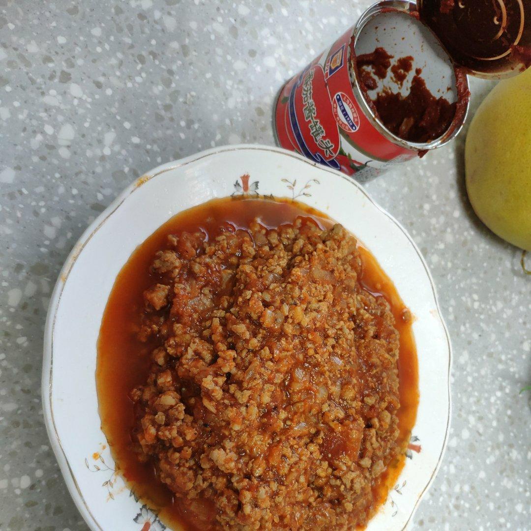 （完胜必胜客的）番茄肉酱意大利面～